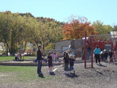 The upper playground for second through fifth grades.