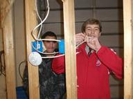 Boys doing home wiring