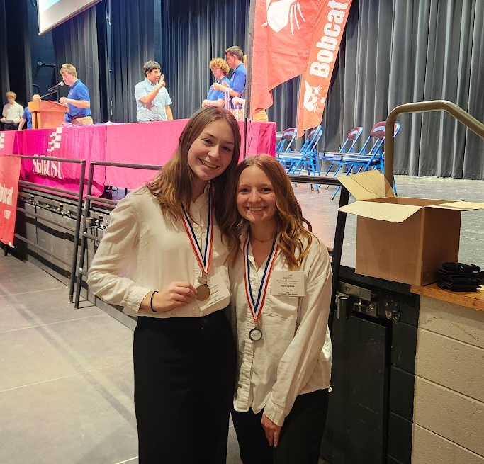Jadyn and Ingrid celebrate 2nd & 3rd place finishes in Advertising Design!
