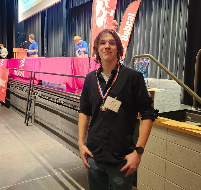 Brandon takes the bronze in CNC milling!