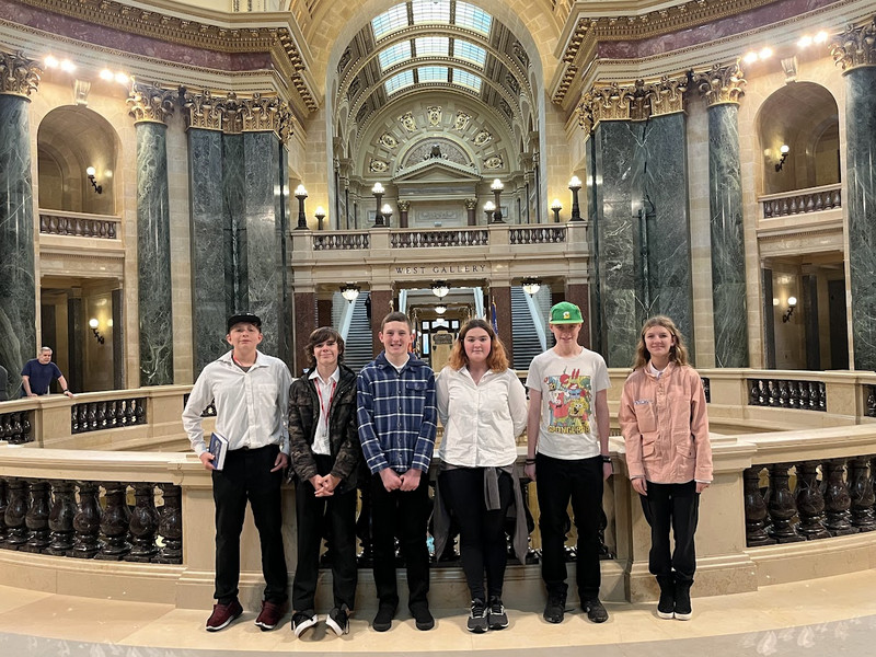 Slinger Middle School SkillsUSA Members at the Wisconsin Capitol