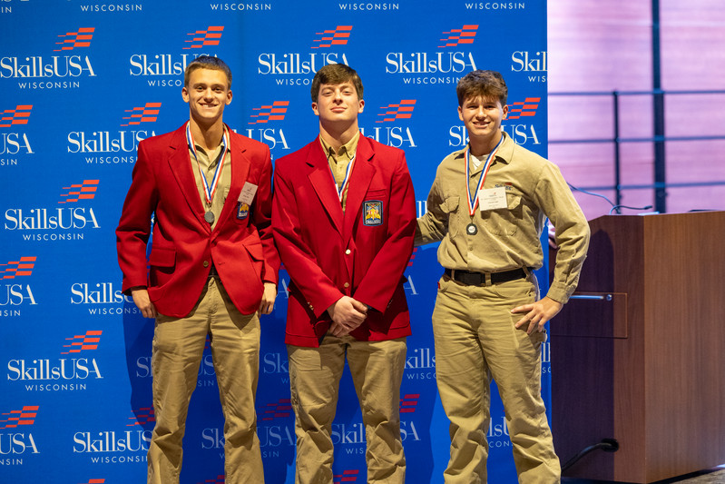 Welding Fabrication  - 2nd Place:  Sebastian R., George T., Lincoln C.