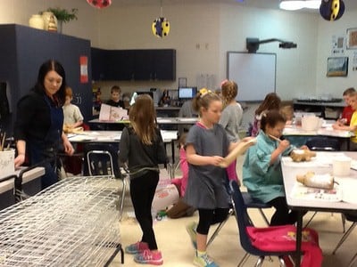 Art at SES is with a full time and a part-time teacher.