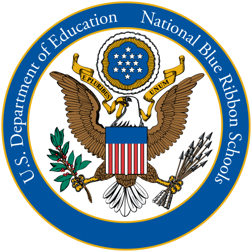 National Blue Ribbon School Award logo with American eagle