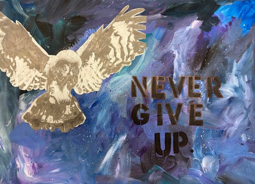 Flying eagle - never give up