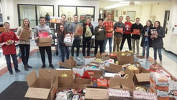 Student Council Members With Donations