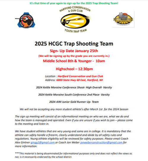 Trap Shooting Sign up