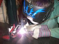 Student welds