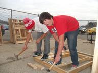 Construction class building shed wall